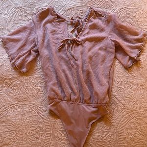 Abercrombie Pink Bodysuit XS